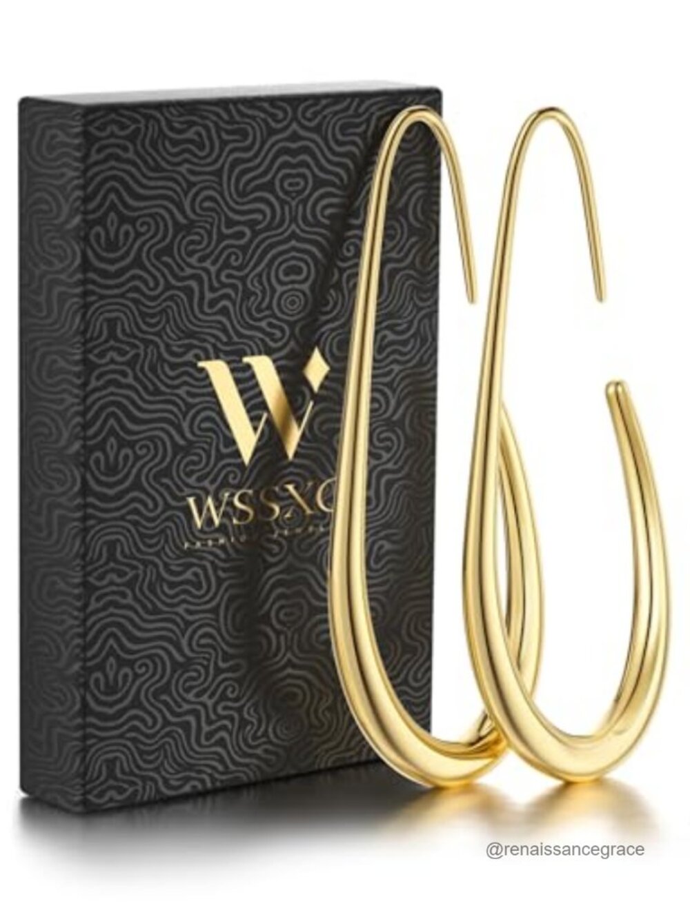 2 Pairs Teardrop Hoop Earrings - 18k Gold Plated Surgical Steel Hypoallergenic